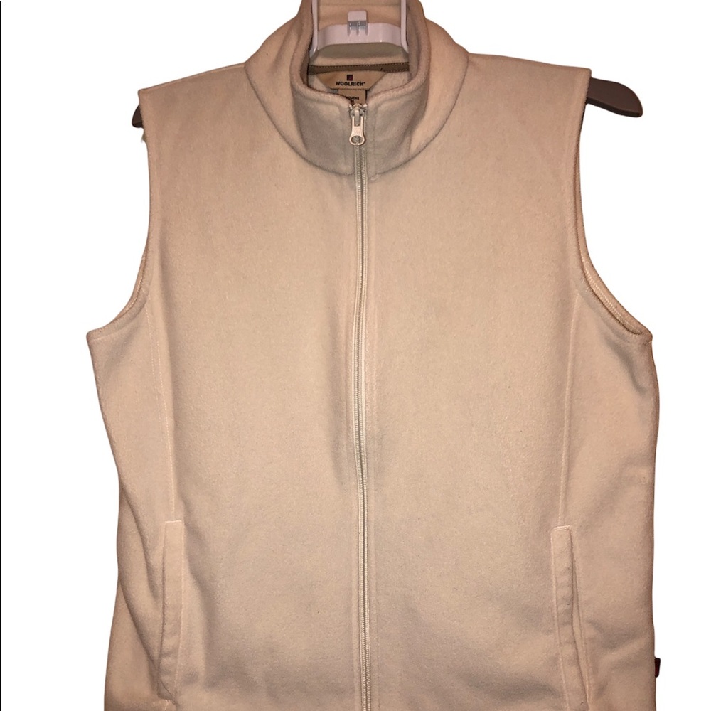 Woolrich Beige Fleece Vest Medium